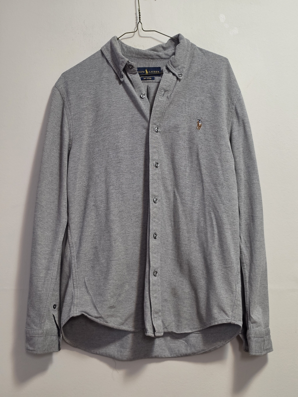 Ralph Lauren Light Gray Long-Sleeve Button-Down Shirt